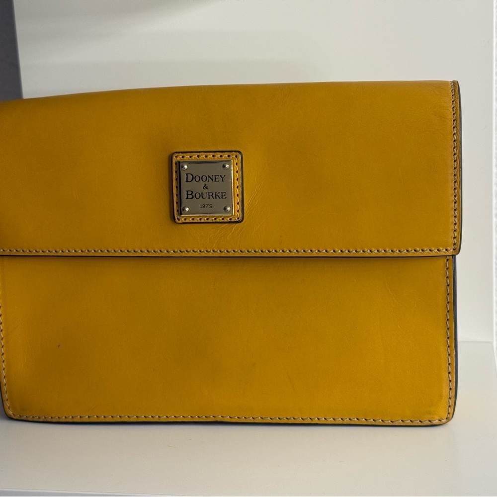Dooney & Bourke Mustard Leather Clutch